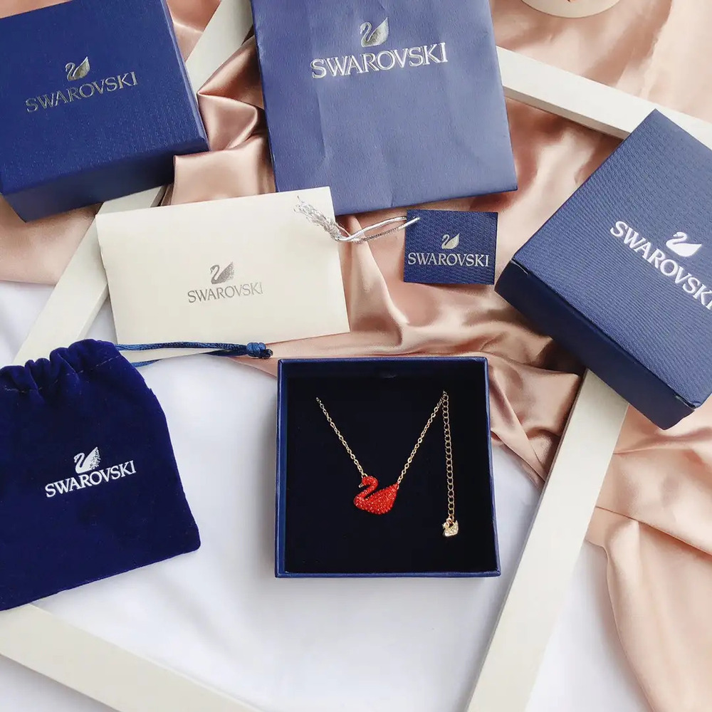 Swarovski New Year Red Swan Necklace